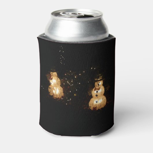 Snowman Holiday Light Display Blikjeskoeler (Blikje Achterkant)