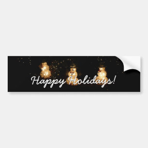 Snowman Holiday Light Display Bumpersticker