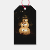 Snowman Holiday Light Display Cadeaulabel (Voorkant)