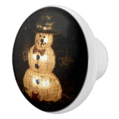 Snowman Holiday Light Display Keramische Knop (Rechts)