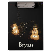 Snowman Holiday Light Display Klembord (Voorkant)