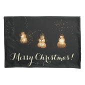 Snowman Holiday Light Display Kussensloop (Voorkant)