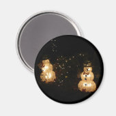 Snowman Holiday Light Display Magneet (Voorkant / Achterkant)