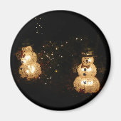 Snowman Holiday Light Display Magneet (Voorkant)