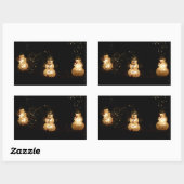 Snowman Holiday Light Display Rechthoekige Sticker (Vel)