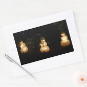 Snowman Holiday Light Display Rechthoekige Sticker (Envelop)