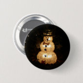 Snowman Holiday Light Display Ronde Button 5,7 Cm (Voorkant /achterkant)