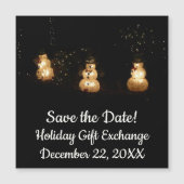 Snowman Holiday Light Display Save the Date (Voorkant)