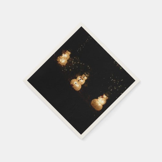 Snowman Holiday Light Display Servetten (Hoek)