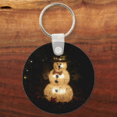 Snowman Holiday Light Display Sleutelhanger (Achterkant)