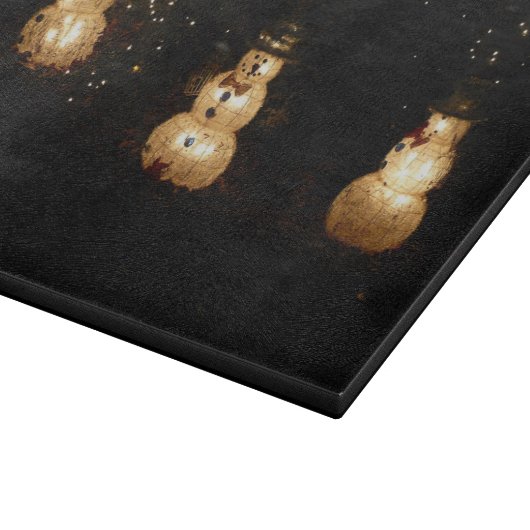 Snowman Holiday Light Display Snijplank (Hoek)