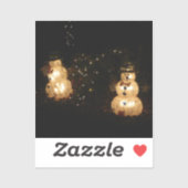 Snowman Holiday Light Display Sticker (Vel)
