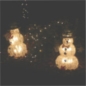 Snowman Holiday Light Display Sticker (Voorkant)