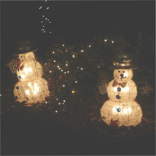 Snowman Holiday Light Display Sticker (Voorkant)