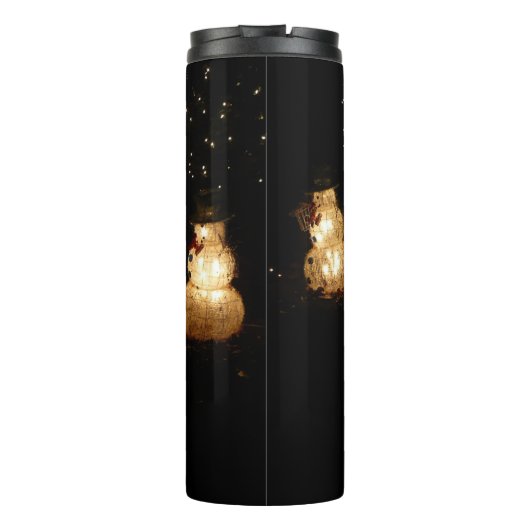 Snowman Holiday Light Display Thermosbeker (Achterkant)