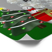 Snowman Holiday Lijst Foto Poster afdrukken toevoe (Hoek)