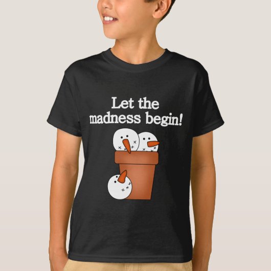Snowman Holiday Madness T-shirts en cadeautjes (Voorkant)