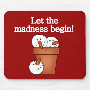 Snowman Holiday Madness T-shirts en cadeautjes Muismat