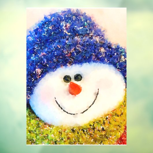 Snowman Holiday met prettige kerst Raamsticker (Vel 3)