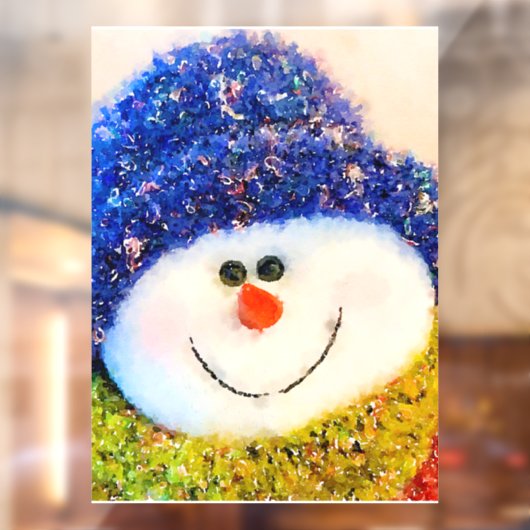Snowman Holiday met prettige kerst Raamsticker (Vel 2)