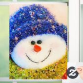Snowman Holiday met prettige kerst Raamsticker (Huis)
