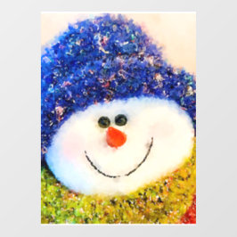 Snowman Holiday met prettige kerst Raamsticker