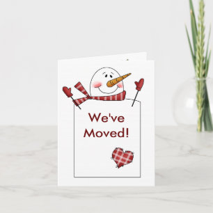 SNOWMAN Holiday Nieuw Huis Verhuisde Kaart
