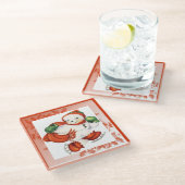  Snowman Holiday Onderzetters (Schuin)