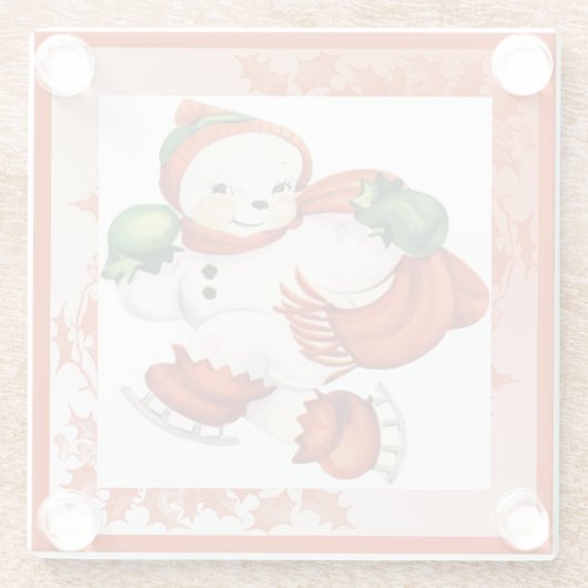  Snowman Holiday Onderzetters (Achterkant)