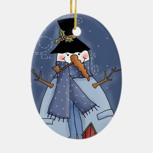 Snowman Holiday Ornament (Achterkant)