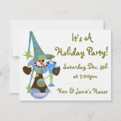 Snowman Holiday Party Kaart (Voorkant)
