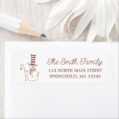 Snowman Holiday Return Address Label (Insitu)