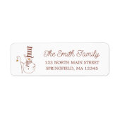 Snowman Holiday Return Address Label (Voorkant)