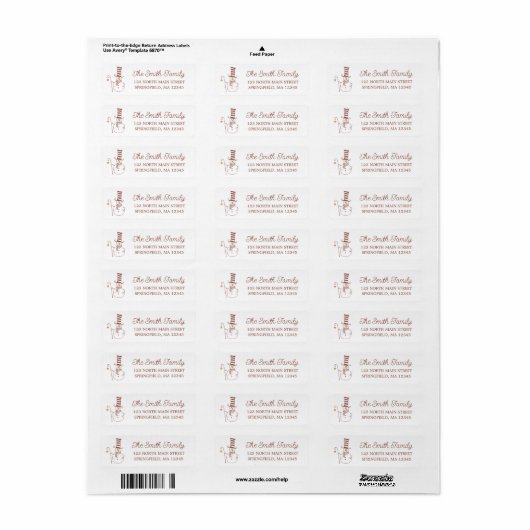 Snowman Holiday Return Address Label (Full Sheet)