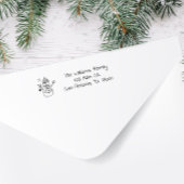 Snowman Holiday Return-adres Zelfinktende Stempel