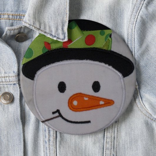 Snowman Holiday Ronde Button 6,0 Cm (In situ)