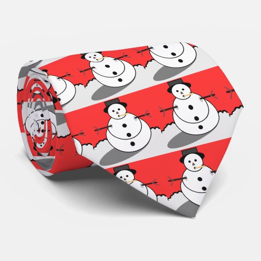 Snowman Holiday Stropdas (Opgerold)