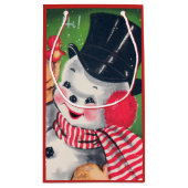 Snowman Holiday-tas voor kerstmis Klein Cadeauzakje (Achterkant)