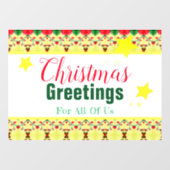 Snowman Holiday ThMED Raamsticker (Vel)