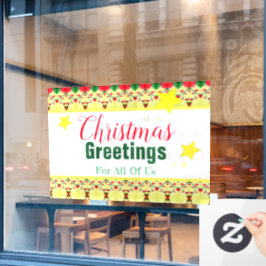 Snowman Holiday ThMED Raamsticker