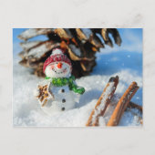 Snowman Holiday Treat Kerstmis Briefkaart (Voorkant)