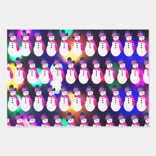 Snowman Holiday Trio Inpakpapier Vel (Voorkant 3)