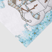 Snowman Holiday waterverf Tissuepapier (Detail)