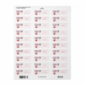Snowman Holiday White Return Address Label (Full Sheet)