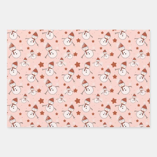 Snowman Holiday Wrapping Paper (Voorkant 2)