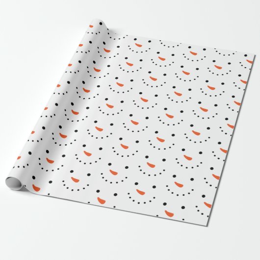 Snowman Holiday Wrapping Paper Cadeaupapier (Uitgerold)