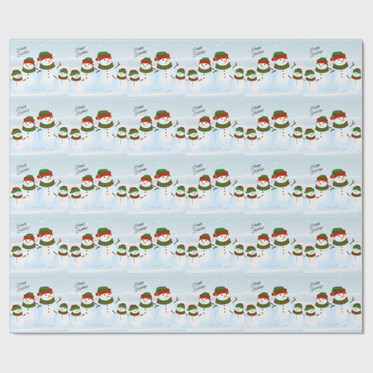 Snowman Holiday Wrapping Paper Cadeaupapier (Vlak)