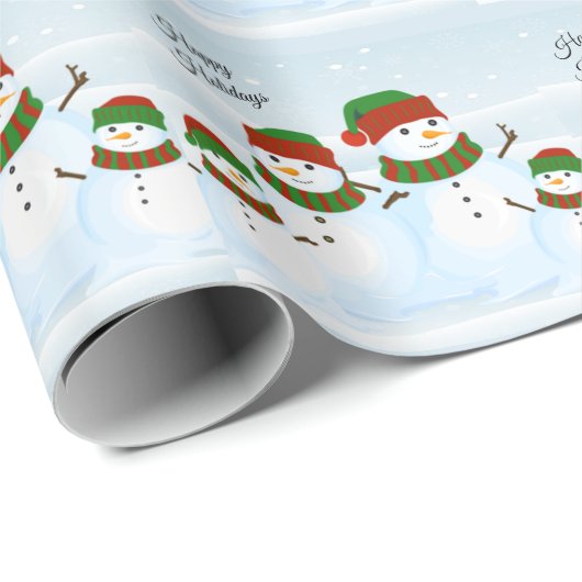 Snowman Holiday Wrapping Paper Cadeaupapier (Rol Hoek)