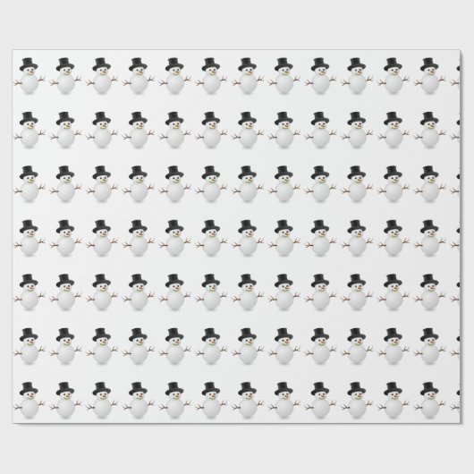 Snowman Holiday Xmas Kerstmis Modern Cadeaupapier (Vlak)