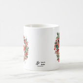 Snowman & Holly Holiday Coffee Mok Wit (Center)